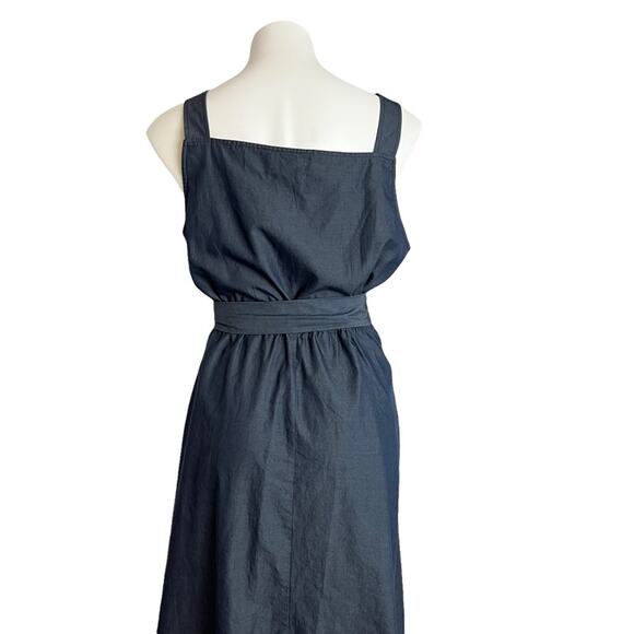 Ava & Viv Dress Square Neckline Hi Low Hemline Blue Chambray Women's Size 14W - Picture 7 of 15